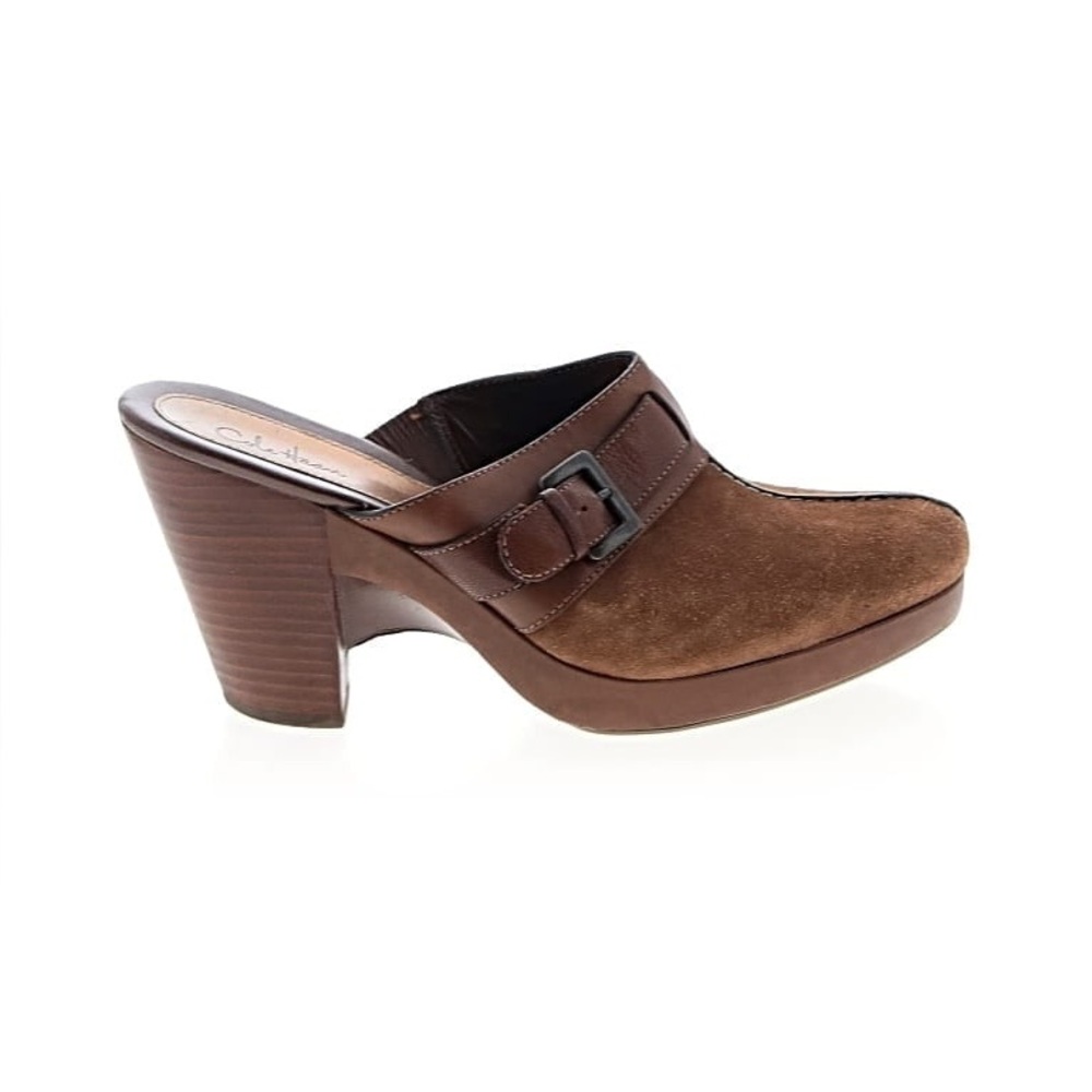Cole Haan Brown Heeled Mules Clogs - Size 8
